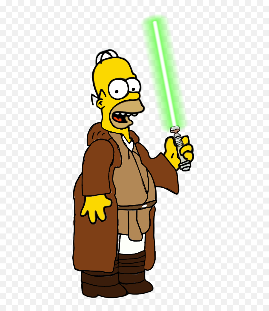 Lightsaber Clipart Jedi Master - Homer Simpson Eating A Donut Emoji,Jedi Emoji