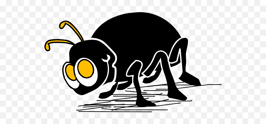 Kawaii Insects Transparent Png - Black Bug Clipart Emoji,Zzz Ant Ladybug Ant Emoji