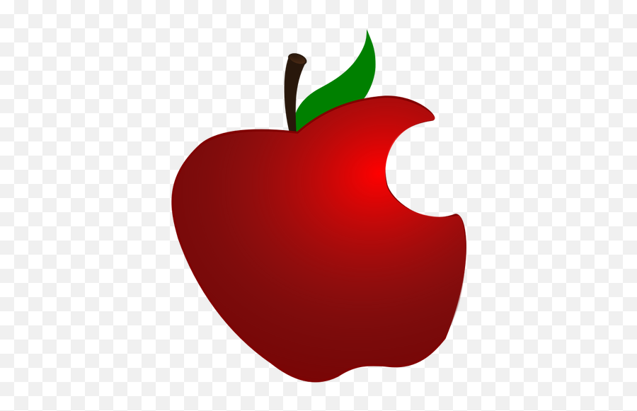 Dessin Vectoriel Dicône Morsure - Apple With Bite Clipart Emoji,Apple Emoticon