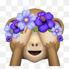 Purple Emoji Flower Monkey Aesthetic Freetoedit - Girl