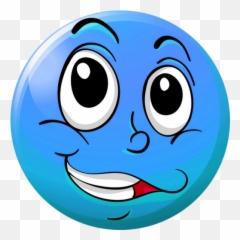 Smiley Émoticône Clipart Cartoon - Smiley Heureux Bleu Emoji,Blue Emoticon