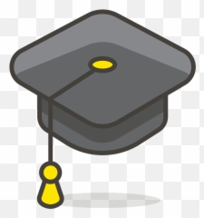 Graduation Cap Emoji Clipart - Art