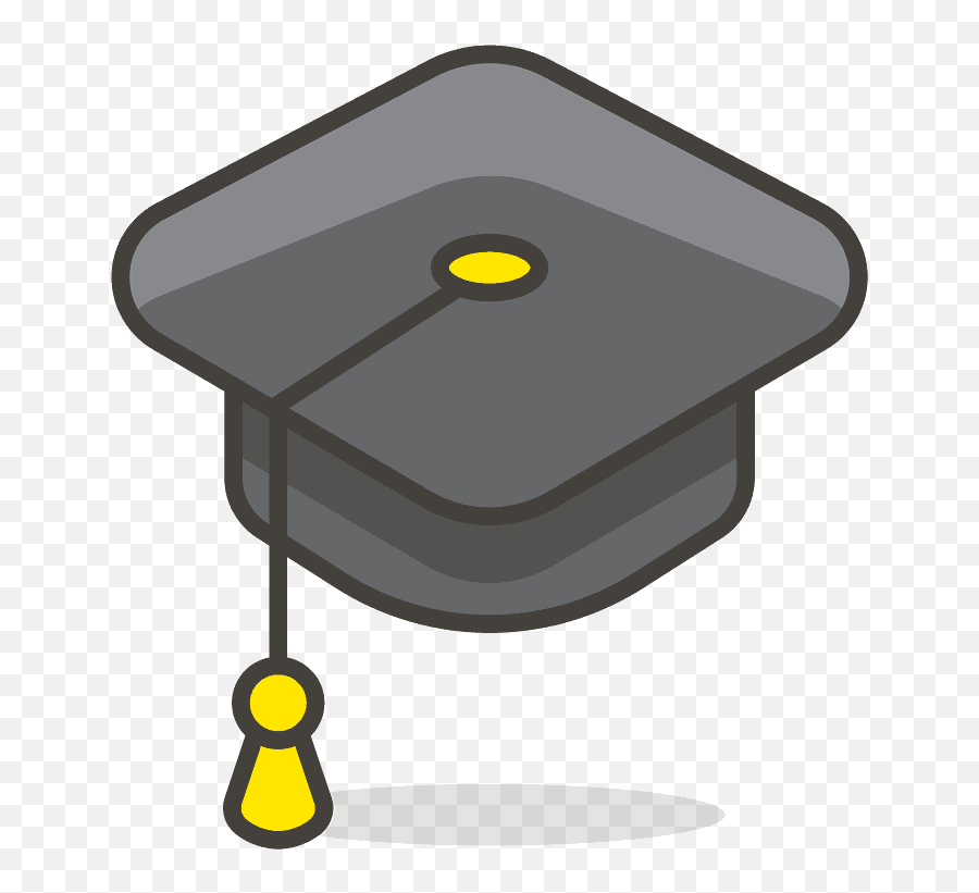 Graduation Cap Emoji Clipart - Clip Art,Emoji Gown