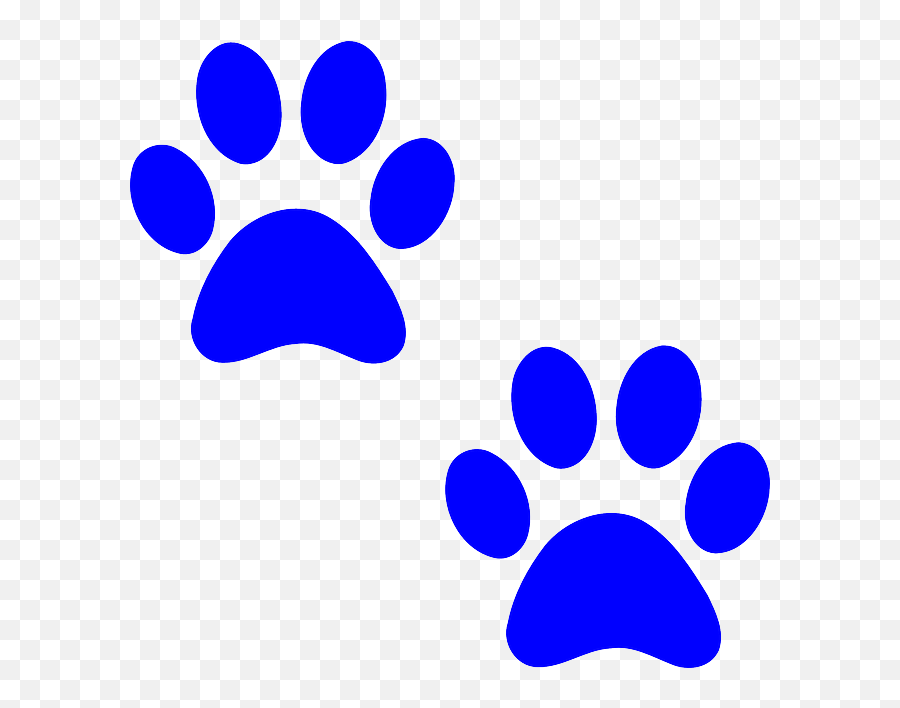 Footprints Prints Paws Design Tracks - Blue Paw Print Clip Art Emoji,Tiger Bear Paw Prints Emoji