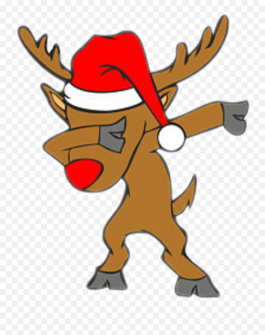 Reportar Abuso - Dabbing Reindeer Clipart Full Size Dabbing Reindeer Png Emoji,Deer Emoji