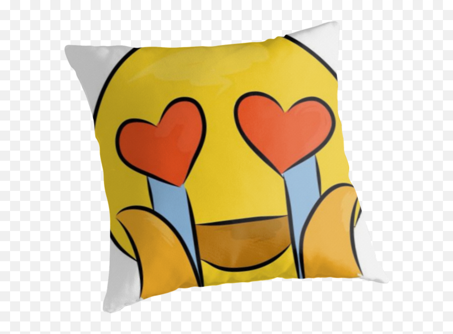 Download Heart Eyes Emoji - Decorative,Laughing Emoji Pillow