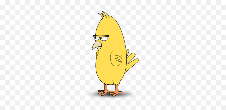 Yellow Comic Bird Illustration - Transparent Canary Bird Clipart Emoji,Flying Pig Emoji