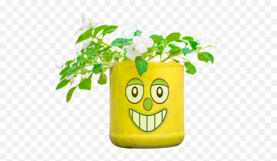 Flower In A Pot - Smiley Emoji,Emoticon Flowers