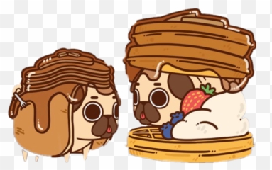 Puppylove Pancakes - Doug The Pug Cartoon Emoji,Maple Syrup Emoji