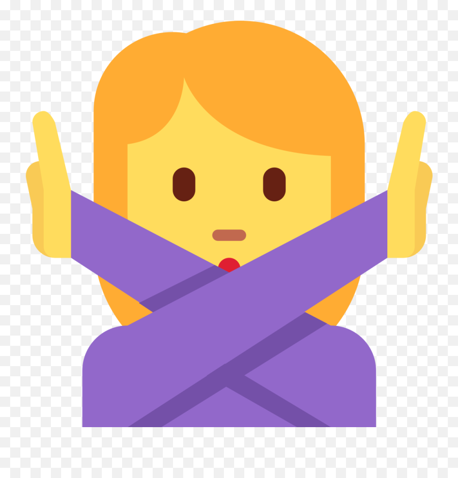 Twemoji2 1f645 - Arms Crossed Emoji Free,Thumb Down Emoji