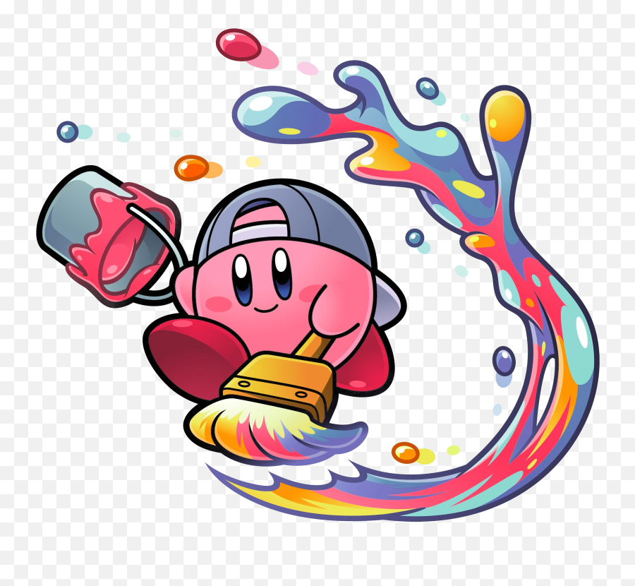 Kirby Character Super Smash Bros - Paint Kirby Emoji,Crying Laughing Emoji Kirby