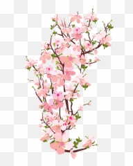 Floral Cherry Blossom Teal - Flower Png Emoji