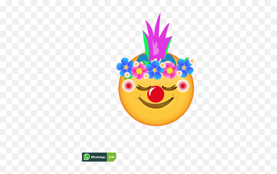 Geburtstag Emoticon Mit Clown - Makeup Und Wangen Whatsapp Sma Hang Tuah 1 Surabaya Emoji,Clown Emoticon