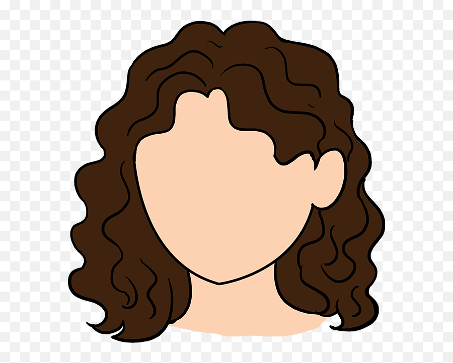 How To Draw Curly Hair U2013 Really Easy Drawing Tutorial - Simple Curly Hair Drawing Emoji,Curly Emoji