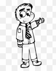 Cartoon Guy - Man Black White Clipart Full Size And Emoji