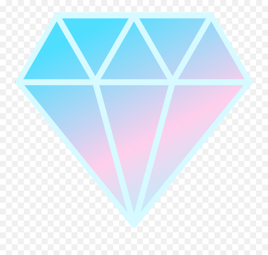 Diamon Blue Diamante Shape Love - Triangle Emoji,Diamon Emoji
