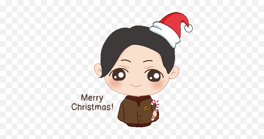 Santa Hat Candy Cane Gif - Fictional Character Emoji,Candy Cane Emoji