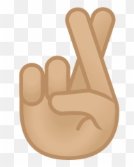 Crossed fingers emoji clipart Free download transparent - Android Fingers Emoji