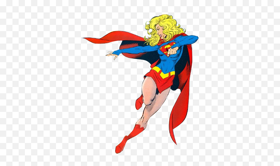 Flying Superwoman Clipart - Original Supergirl Comic Art Emoji,Superwoman Emoji