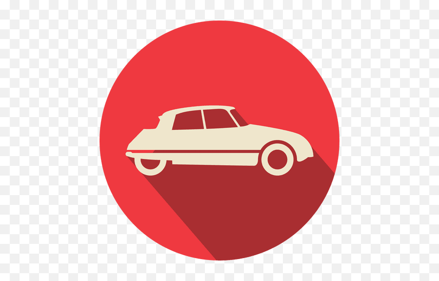 Red Circle Retro Car - Cartoon Car In Circle Emoji,Red Car Emoji
