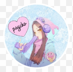 Psycho - Cute Anime Gamer Girl Emoji