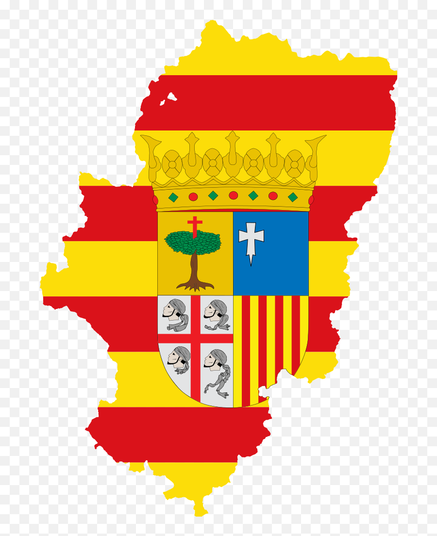 Flag Map Of Aragón - Aragon Flag Map Emoji,Spanish Flag Emoji