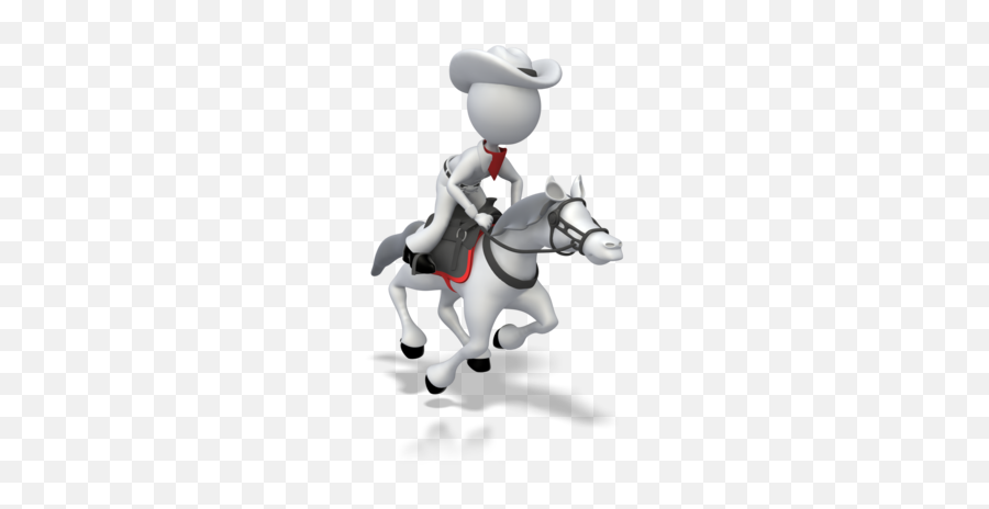 3d Man Cowboy Riding Horse - Ride Horse Animated Clipart Emoji,Horse Riding Emoji