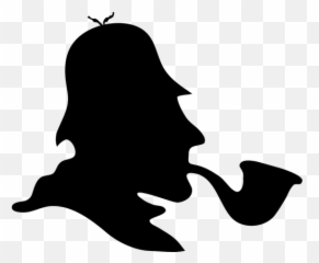 Sherlock Holmes Silhouette - Dr Watson Cartoon Emoji