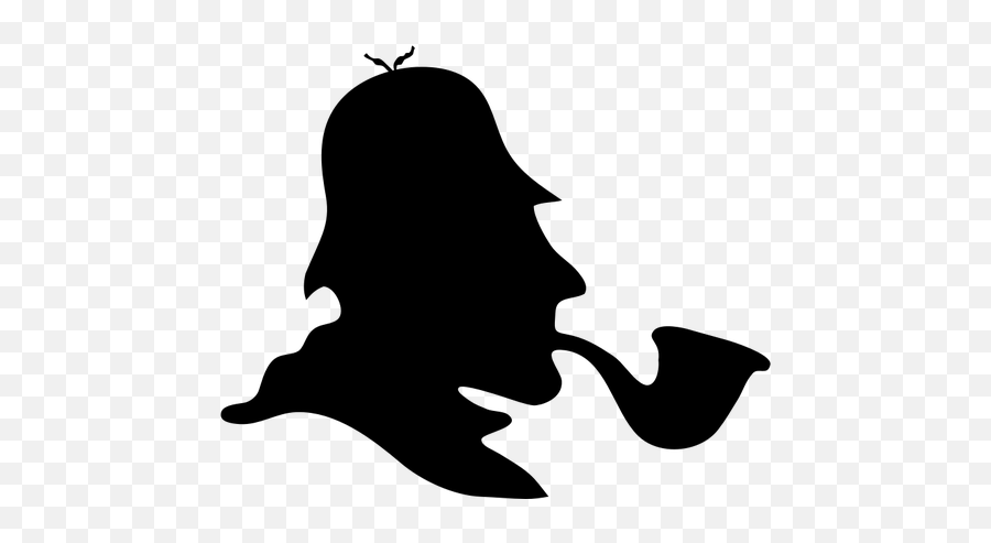 Sherlock Holmes Silhouette - Sherlock Holmes Dr Watson Cartoon Emoji,Side Eye Emoticon