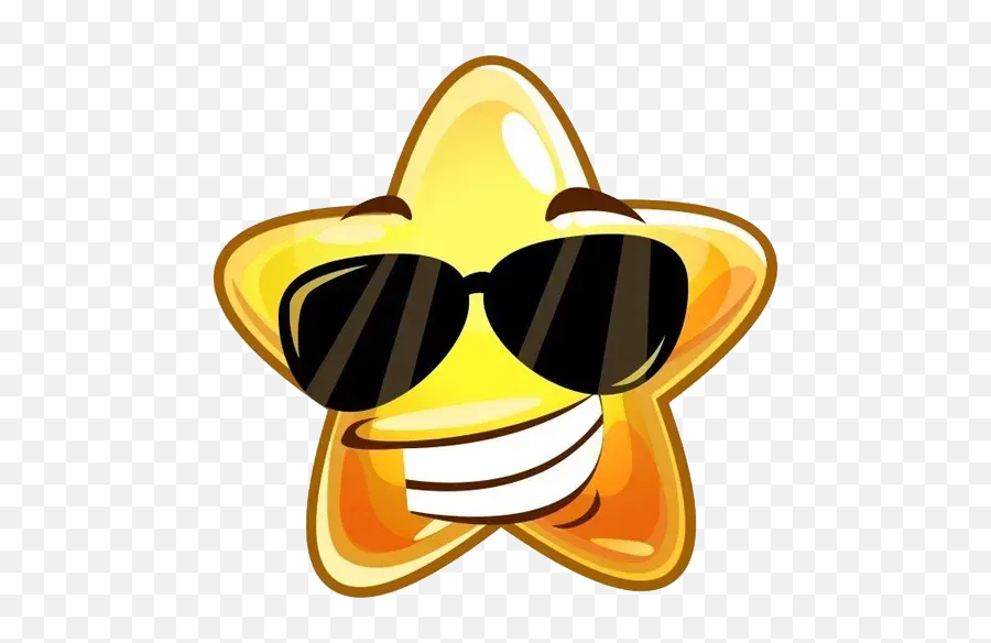 Emoji Stars Whatsapp Stickers - Emoji With Star Glasses,Emojis Stars