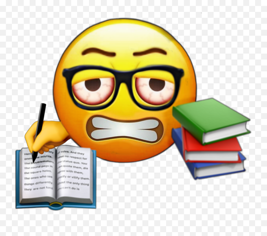 Trending Study Stickers - Smiley Emoji,Emoji Studying