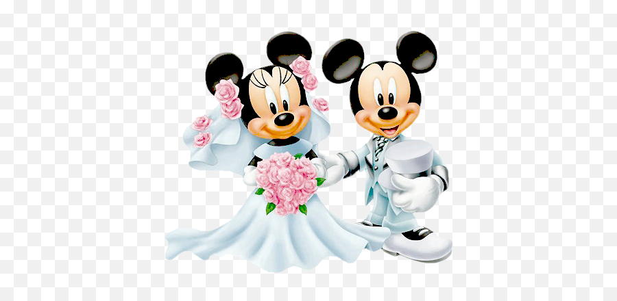 Mickey And Minnie Bride And Groom Clipart - Happy Marriage Anniversary Cartoon Emoji,Groom Emoji