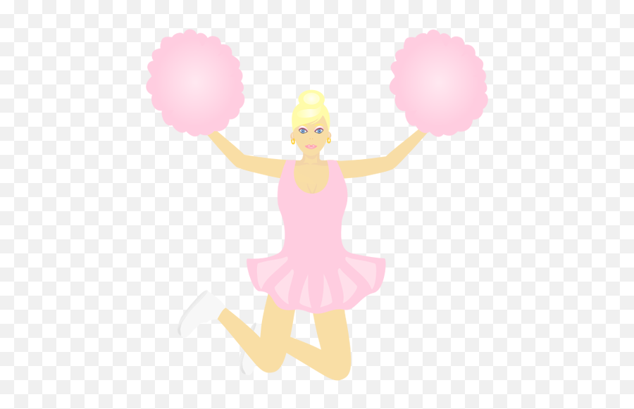 Vector Illustration Of Dancing Cheerleader Girl - Eat Sleep Cheer Repeat Emoji,Pom Pom Emoji
