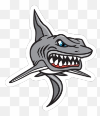 Scary Shark Mascot Sticker - Shark Mascot Emoji,Shark Emoji Text