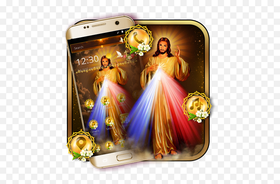 Lord Jesus Christ Launcher Theme - Loving Memory Prayer Card Sayings Emoji,Jesus Cross Emoji