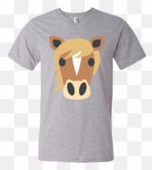 Horse Face Emoji Mens V - Puma Black Panther T Shirt