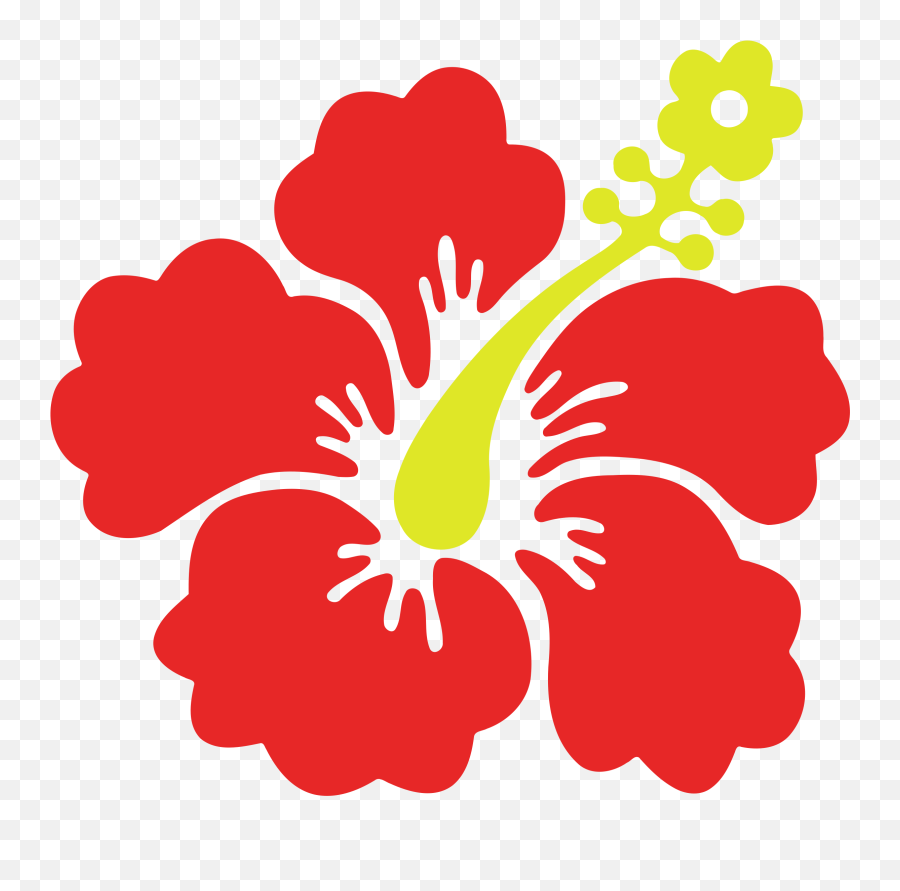 Flower Shoeblackplant Hawaiian Hibiscus - Transparent Hawaiian Flower Clipart Png Emoji,Hawaiian Emojis