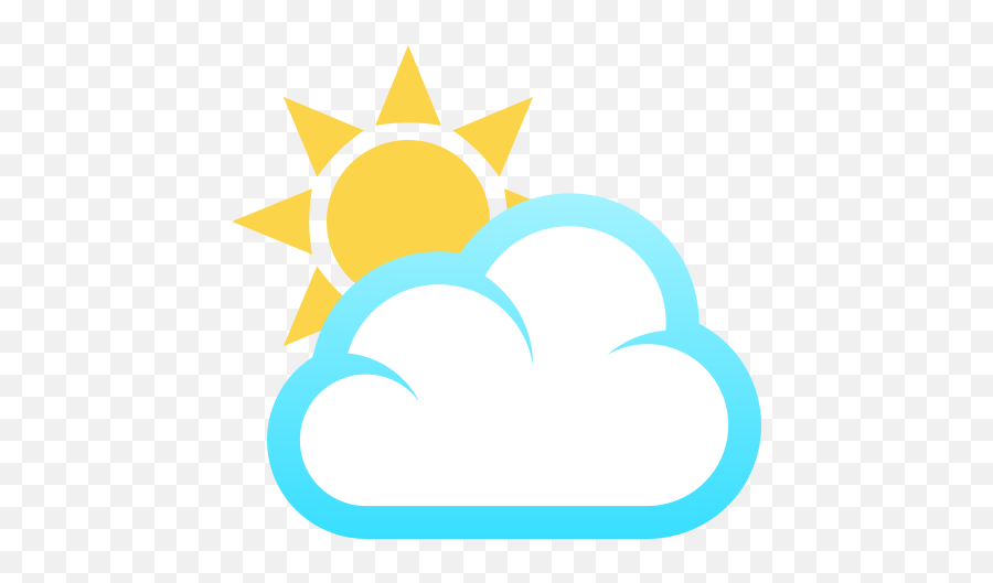 Emoji The Sun Behind The Clouds To Copypaste Wprock - Emoji Sol Y Nube,Watch Clock Emoji