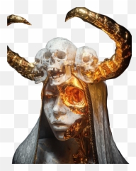 Devil Demon Girl Aesthetic Angel Sticker By Evlyn - Art Emoji,Metal Horns Emoji