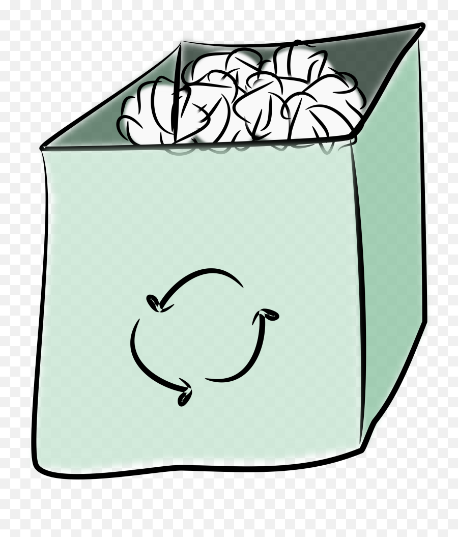 Paper Clipart Recycle Bin Paper Recycle Bin Transparent - Recycled Paper Cartoon Logo Emoji,Recycle Emoji