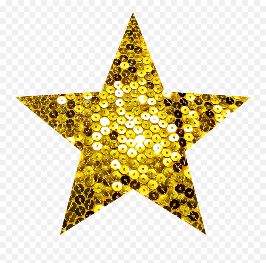Star Gold Sequins Glittersticker Sticker By Célia - Dot Emoji,Shining Star Emoji