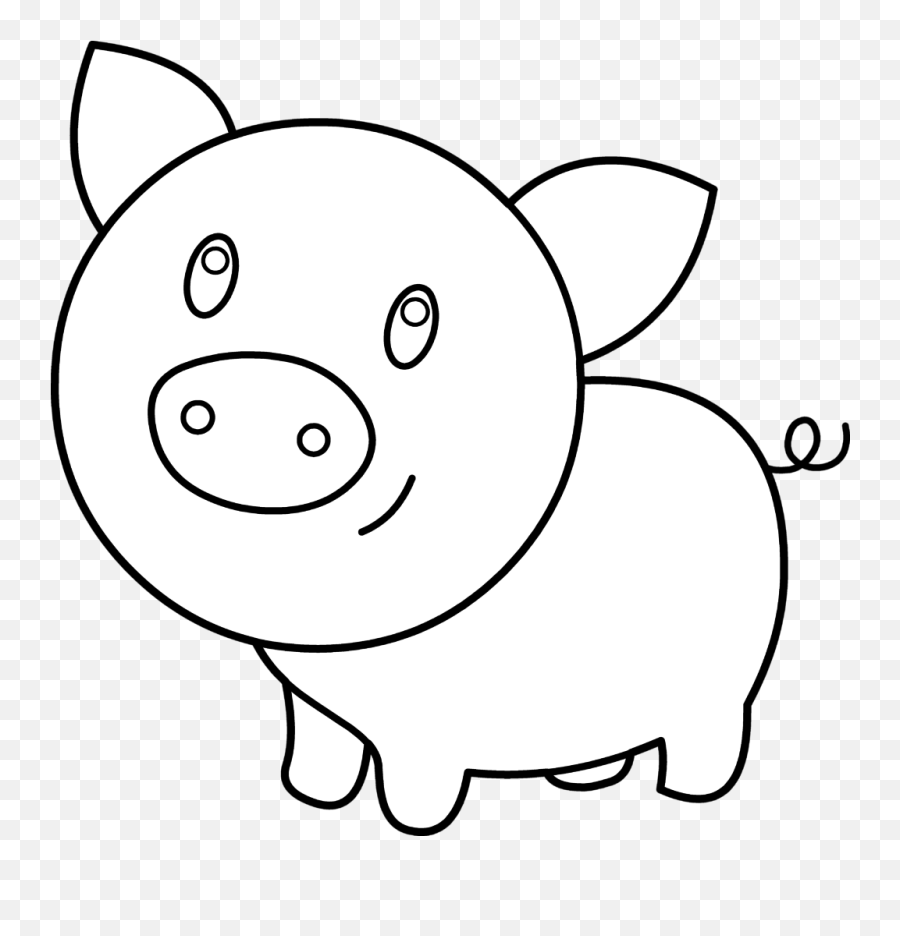 Pig Face Coloring Pages - Coloring Pages Kids 2019 Black And White Baby Pig Clipart Emoji,Pig Face Emoji