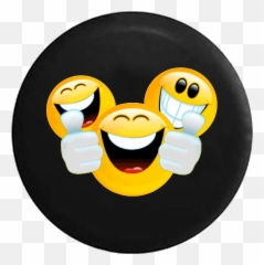 Smiling Emoji Party Friends Jeep Camper Spare Tire Cover Custom Size - Centre De Loisirs,Emoji Party