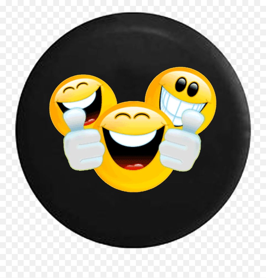 Smiling Emoji Party Friends Jeep Camper Spare Tire Cover Custom Size - Centre De Loisirs,Emoji Party