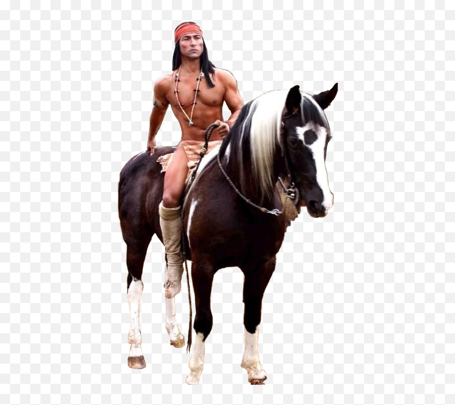 Nativeamerican Man Horse Sticker - Man And Horse Png Emoji,Man And Horse Emoji