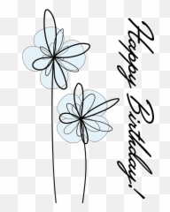 Greeting Card Christmas Vectors - Black And White Flower Birthday Wishes Emoji