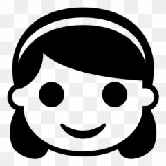 Emojione Bw 1f467 - Girl Black And White