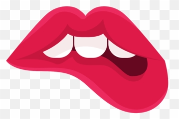 Female Lips Biting Icon - Png Emoji
