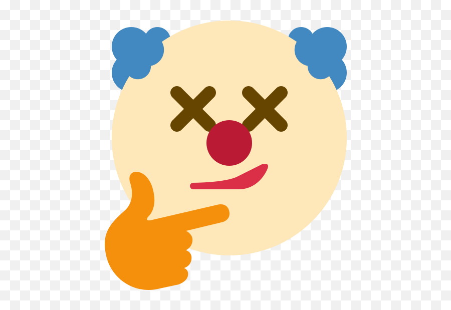 Discord Clown Emoji Png,Emoji With Hand On Chin