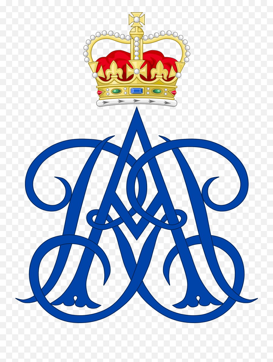 Queen Anne Monogram Clipart - Royal Monogram Emoji,British Flag And Queen Emoji